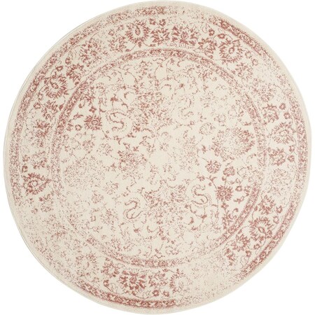 Safavieh 10 x 10 ft. Adirondack Round Area Rug; Ivory & Rose ADR109H-10R